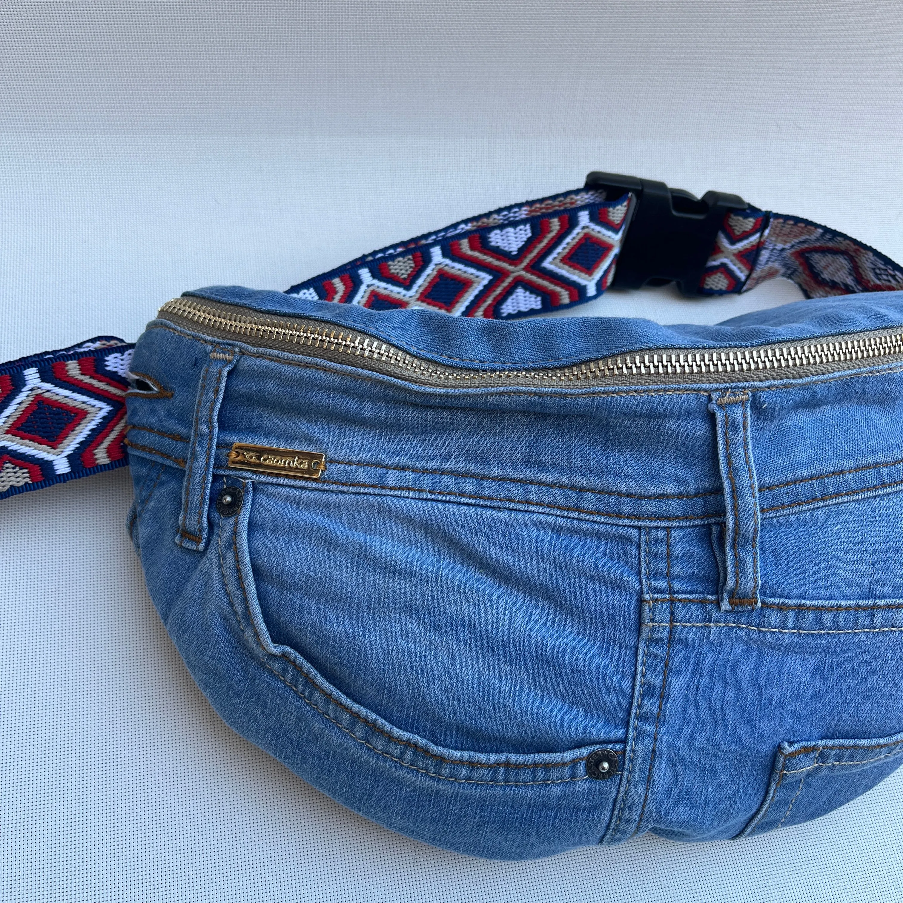 Maxi Retro Chic  Jeans Recycled  · Edición Limitada · Pieza nica Núm. 12791