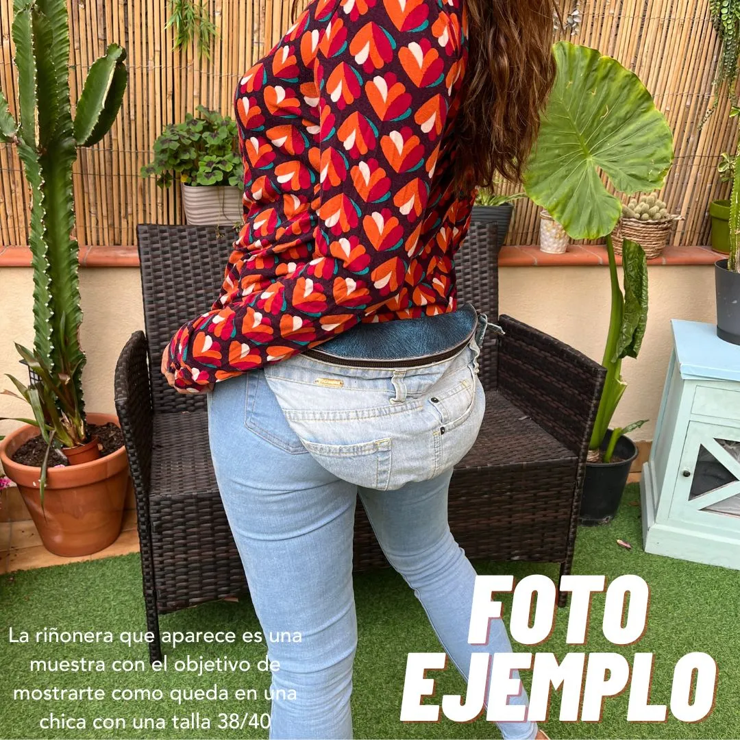 Maxi Retro Chic  Jeans Recycled  · Edición Limitada · Pieza nica Núm. 12791