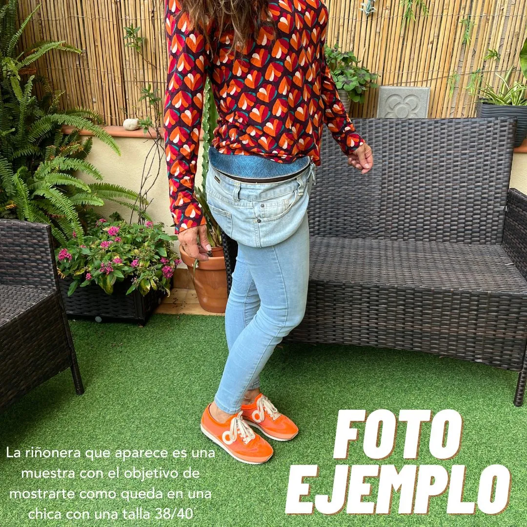 Maxi Retro Chic  Jeans Recycled  · Edición Limitada · Pieza nica Núm. 12791