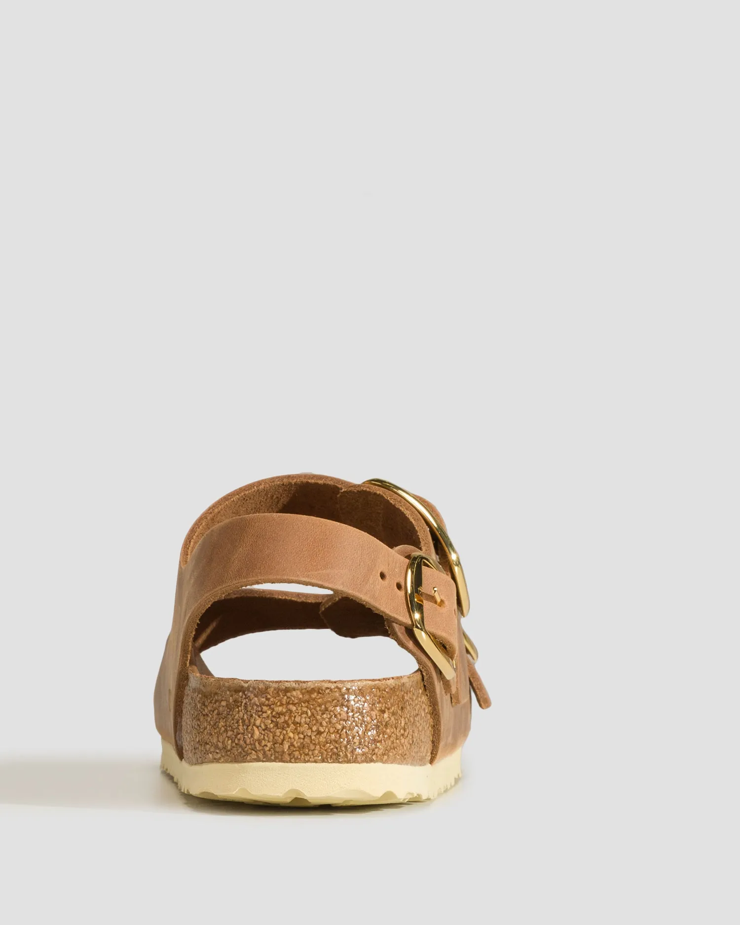 Women's brown sandals Birkenstock Milano Big Buckle Oiled Leather 1024067-cognac